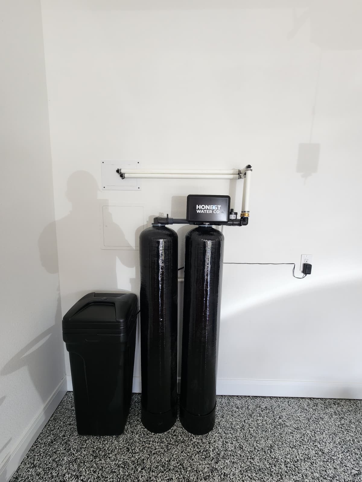 Dual tank softener and filtration system with brine tank